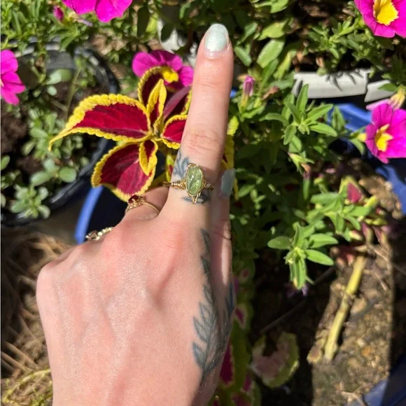 Green apatite ring - Picture 4 of 4